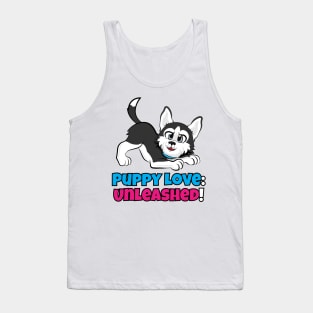 Adorable Husky Dog Puppy Tank Top